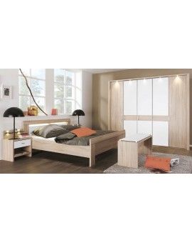 Teaser Foto WIEMANN Schlafzimmer Donna Eiche sägerauh Nachbildung 180x200