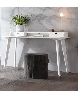 Teaser Foto HASENA Fine Line Sekretär Schreibtisch Aska weiß deckend lackiert