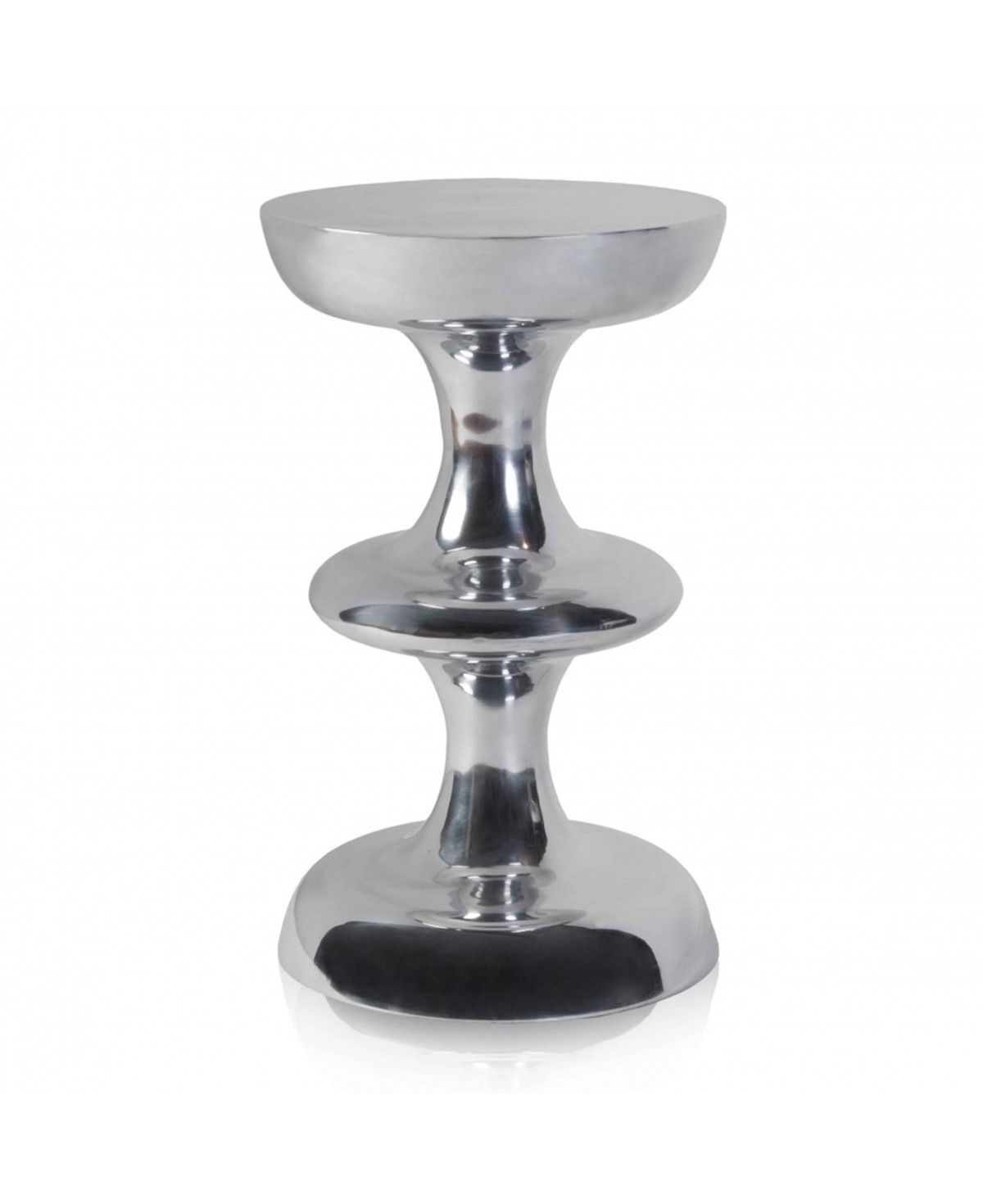MIOTTO Design Nachttisch Pina aus poliertem Aluminium, 