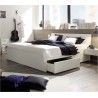 HASENA Spazio Stauraumbett mit Schubladen Buche weiß lackiert 180x220, 
