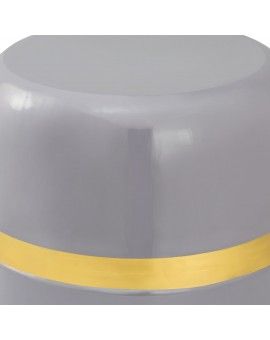 Nachttisch Beistelltisch Metall Emaille goldfarben grau