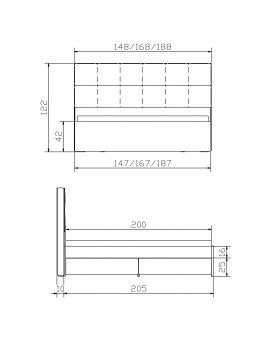HASENA Stauraumbett Otello Buche weiß deckend Kunstleder white 180x200, 