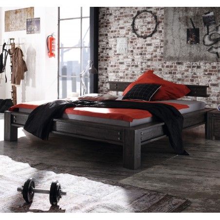 HASENA Factory Line Loft Stil Bett San Luca Akazie vintage grey 140x200, 