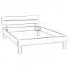 HASENA Trento Bett Prato 25 Kopfteil Ello Kernbuche 90x200