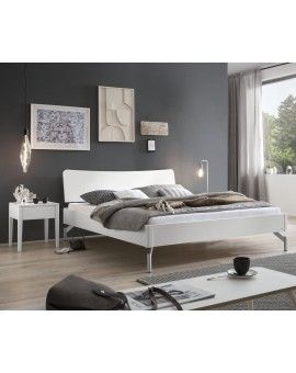 HASENA Lounge Designbett Albinia Buche weiß lackiert 140x200