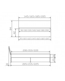 HASENA Spazio Stauraumbett mit Schubladen Buche weiß lackiert 160x200, 