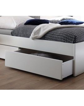 HASENA Elito Buche weiß deckend 2 Bettkästen Kopfteil grigio 120x200