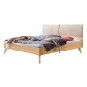 HASENA Massivholzbett Matteo 25 Eiche bright Kopfteil beige 160x200