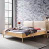 HASENA Massivholzbett Matteo 25 Eiche bright Kopfteil beige 160x200