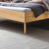HASENA Massivholzbett Matteo 25 Eiche bright Kopfteil beige 160x200