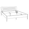 HASENA Lounge Bett Busseto weiß deckend 180x200