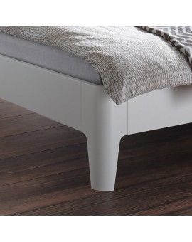 HASENA Fine Line Bett Syma 18 Füße Xylo Buche weiß deckend 160x200, 