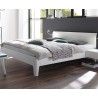 HASENA Fine Line Bett Syma 18 Füße Xylo Buche weiß deckend 160x200, 