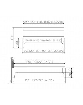 HASENA Fine Line Bett Syma 18 Füße Xylo Buche weiß deckend 100x200