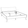 HASENA Lounge Designbett Caluso 25 Nussbaum 200x210