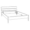 HASENA Lounge Bett Sabbioni 25 Wildbuche natur 140x210