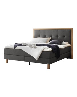 Teaser Foto HASENA Boxspringbett Solara Stoff grey Holz Eiche bright 200x200