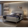 HASENA Boxspringbett Fernanda Stoff light grey Holz Eiche bright 160x200