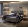 HASENA Boxspringbett Fernanda Stoff grey Holz Eiche bright 160x200