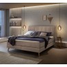 HASENA Boxspringbett Fernanda Stoff sand Holz Eiche bright 180x200