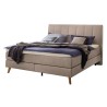 HASENA Boxspringbett Fernanda Stoff sand Holz Eiche bright 160x200