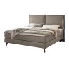 HASENA Boxspringbett Ricarda mit Kissen grey Holz Eiche bright 200x200