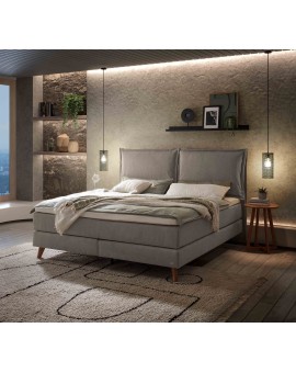 Teaser Foto HASENA Boxspringbett Ricarda mit Kissen grey Holz Eiche bright 200x200