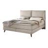 HASENA Boxspringbett Ricarda mit Kissen light grey Holz Eiche bright 160x200