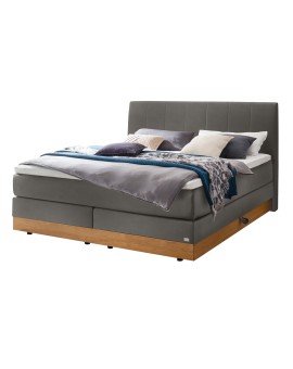 Teaser Foto HASENA Stauraum Boxspringbett Pedrosa steel Holz Eiche bright 180x200