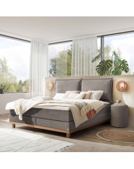 Teaser Foto HASENA Boxspringbett Zamora mit Kissen grey Holz Eiche bright 200x200