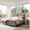 HASENA Boxspringbett Zamora mit Kissen grey Holz Eiche bright 200x200
