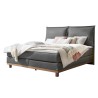 HASENA Boxspringbett Zamora mit Kissen steel Holz Eiche bright 160x200