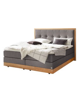 Teaser Foto HASENA Stauraum Boxspringbett Alba grey Holz Eiche bright 180x200