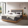 HASENA Stauraum Boxspringbett Alba grey Holz Eiche bright 180x200