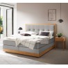 HASENA Stauraum Boxspringbett Alba light grey Holz Eiche bright 180x200