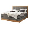 HASENA Stauraum Boxspringbett Alba steel Holz Eiche bright 160x200
