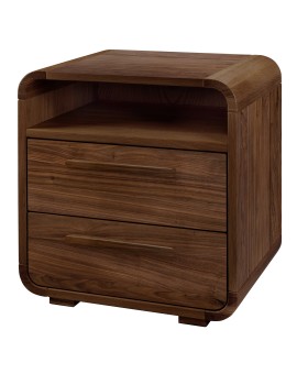 Teaser Foto HASENA Nachttisch Presley mit zwei Schubladen und Fach Nussbaum