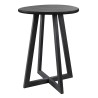 HASENA Runder Nachttisch Roy mit Kreuzfuß Ø 42 cm Eiche graphit