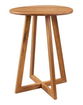 Teaser Foto HASENA Runder Nachttisch Roy mit Kreuzfuß Ø 42 cm Wildeiche