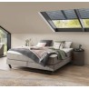HASENA Raumspar Boxspringbett Julieta grey Fußkufe schwarz 140x200
