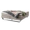 HASENA Raumspar Boxspringbett Julieta light grey Fußkufe schwarz 200x200