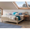 HASENA Raumspar Boxspringbett Carlota sand Holz Eiche bright 160x200