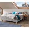 HASENA Raumspar Boxspringbett Carlota light grey Holz Eiche bright 180x200