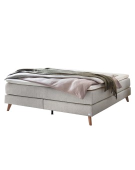 Teaser Foto HASENA Raumspar Boxspringbett Beatriz light grey Holz Eiche bright 180x200