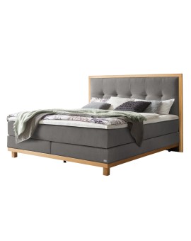 Teaser Foto HASENA Boxspringbett Cecilia grey Holz Eiche bright 180x200
