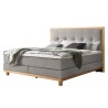 HASENA Boxspringbett Cecilia light grey Holz Eiche bright 200x200