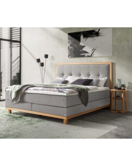 Teaser Foto HASENA Boxspringbett Cecilia light grey Holz Eiche bright 180x200