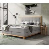 HASENA Boxspringbett Cecilia light grey Holz Eiche bright 180x200
