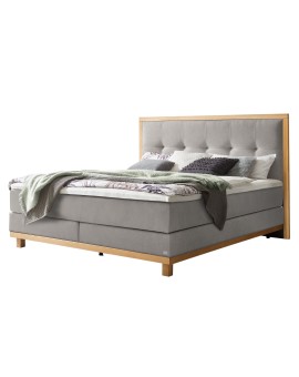 Teaser Foto HASENA Boxspringbett Cecilia light grey Holz Eiche bright 140x200