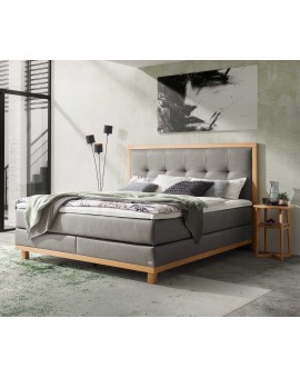 Teaser Foto HASENA Boxspringbett Cecilia steel Holz Eiche bright 160x200